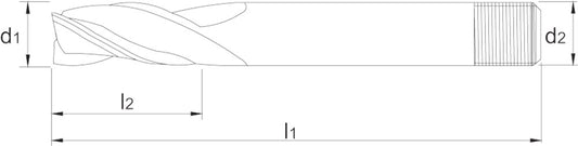 Phantom HSS-E Schachtfrees 3-Snijder DIN 844-D kort Type N 10X22mm