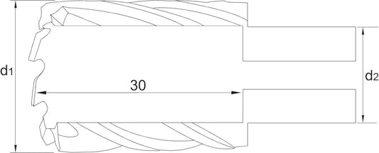 PHANTOM HSS-EX KERNBOOR GENITREERD. SNIJDIEPTE 30 MM 30 MM