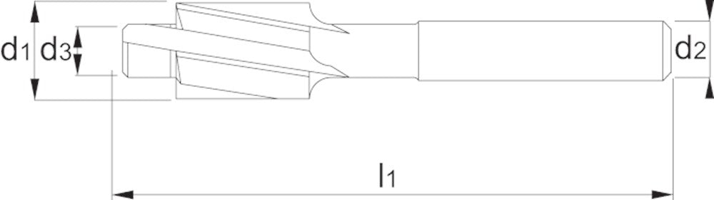 PHANTOM HSS-E KOPVERZINKBOOR DIN 373 180°. MIDDELPASSING. KERNGATEN M10 8.5X18MM