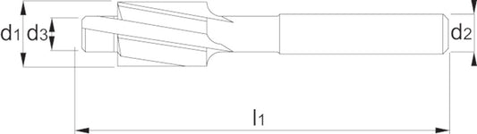 PHANTOM HSS-E KOPVERZINKBOOR DIN 373 180°. MIDDELPASSING. KERNGATEN M10 8.5X18MM