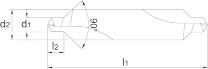 PHANTOM HSS CENTERBOOR 90° 1X4 MM