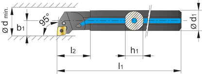 Phantom Blindboorbeitel 95° S25T-PCLNR 12