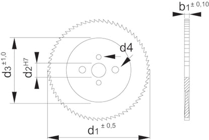 PHANTOM HSS-E AFKORTZAAG STOOMONTLATEN 350X3X32MM Z280 BW