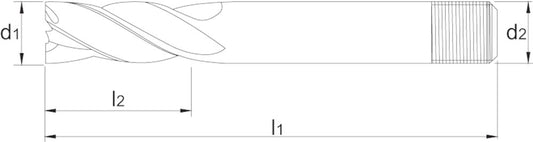 PHANTOM HSS-E SCHACHTFREES. MEERSNIJDER DIN 844-D KORT. TYPE N 22X38MM