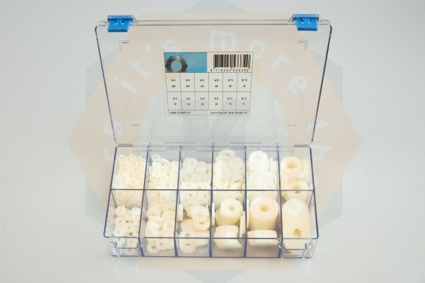 ASSORTIMENTSDOOS NYLON RINGEN DIN 125 +DIN 9021