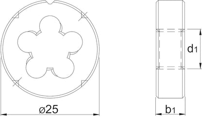 INTERNATIONAL TOOLS ECO PRO HSS RONDE SNIJPLAAT METRISCH. 25 MM M5