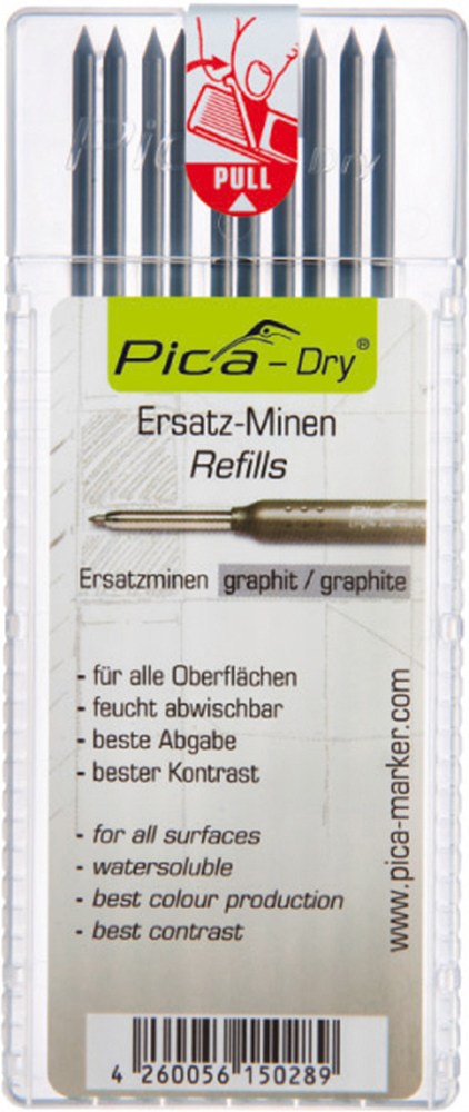 Aftekenpotlood navulling zwart 4030_DRY-Refills_Se