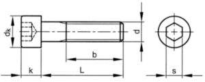 DIN 912 BZK CILINDERKOPBOUT M 10 X 60 GALV. VERZ.