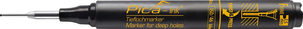 Pica merkstift zwart 150-46_INK-Marker_Black_Open_