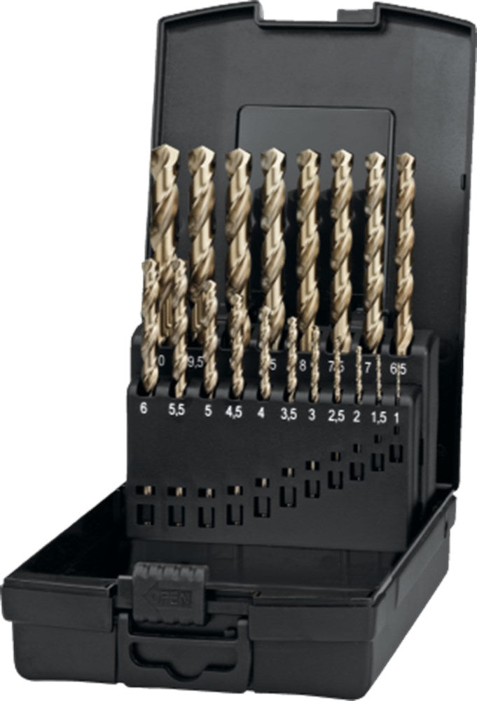 PHANTOM HSS-E SET SPIRAALBOREN DIN 338 11.500: 1-10X0.5 MM - 170X