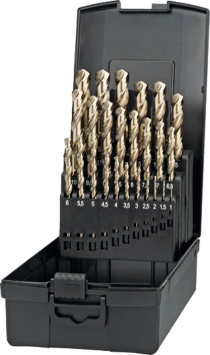 PHANTOM HSS-E SET SPIRAALBOREN DIN 338 11.500: 1-10X0.5 MM