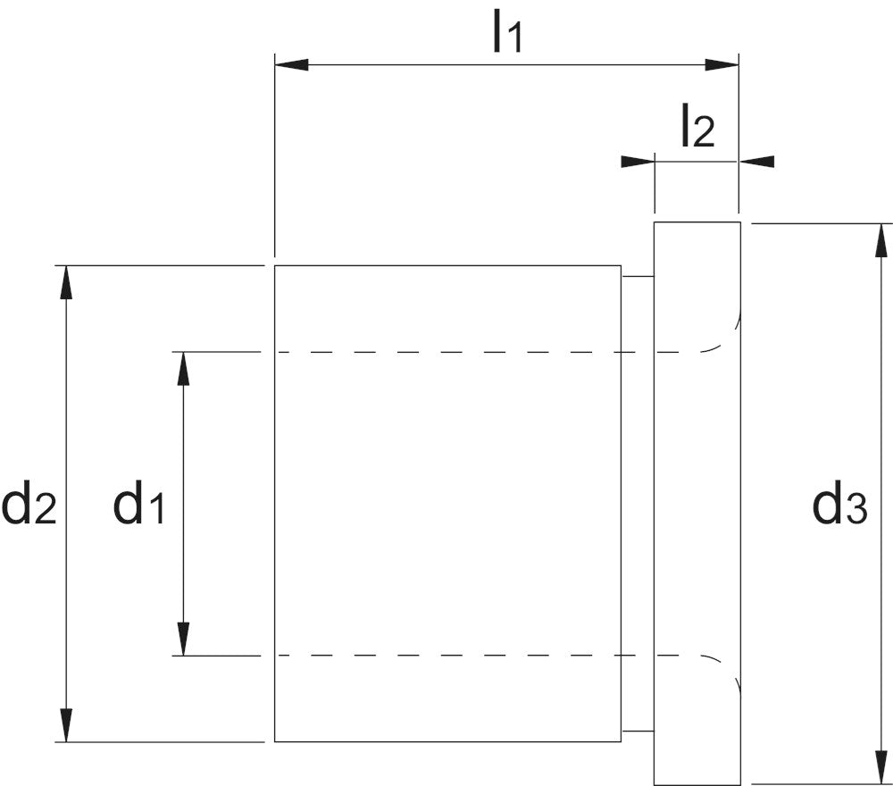 PHANTOM DIN 172-A BOORBUS. MIDDELLANGE UITVOERING. MET KRAAG 6.5 MM