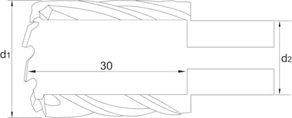 PHANTOM HSS-EX KERNBOOR TIALN. SNIJDIEPTE 30 MM 20 MM