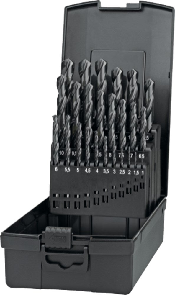 PHANTOM HSS SET SPIRAALBOREN DIN 338 11.450: 1-10X0.5 MM