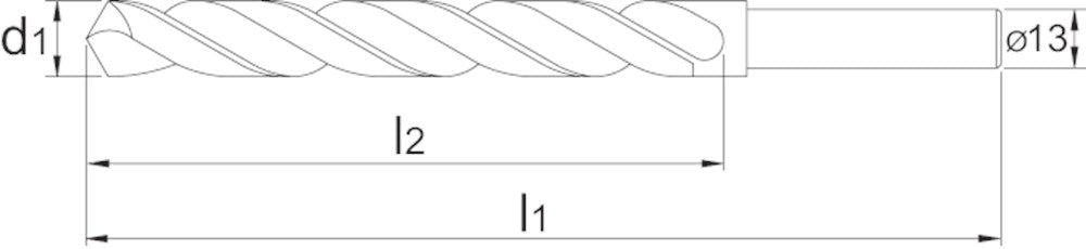 INTERNATIONAL TOOLS ECO HSS SPIRAALBOOR GEWALST. SCHACHT 13 MM 19.5 MM